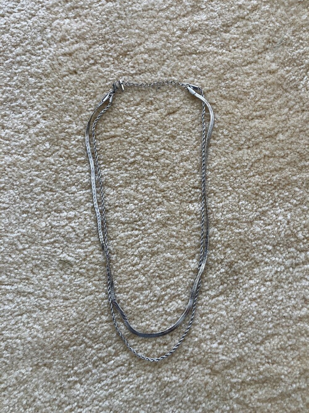 Atolea "Ios" Layered Necklace in Silver